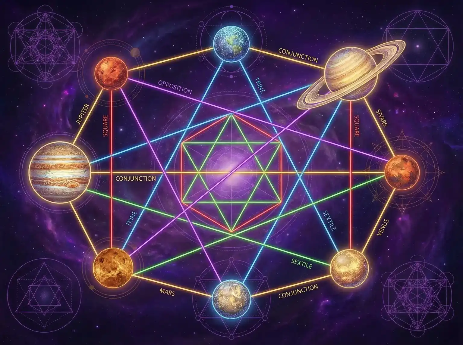 行星相位解读 - 小黄人西瓜娱乐永不失联 | 占星学进阶